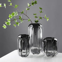 thick glass vase for terrarium and floral decoration