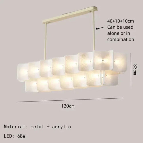 Modern acrylic LED pendant light with nordic style - vue 11 sur 11