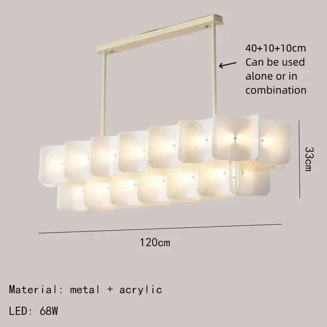 Modern acrylic LED pendant light with nordic style - vue 10 sur 11