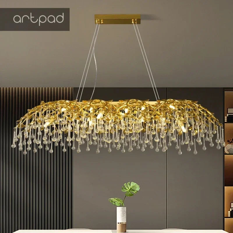Elegant luxury crystal raindrop chandelier
