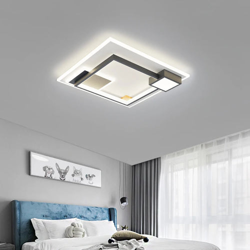 Minimalist rectangular LED ceiling light new collection 2022 - vue 5 sur 11
