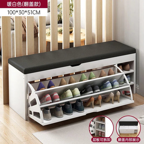 modern vertical storage shoe cabinets japanese design - vue 8 sur 21