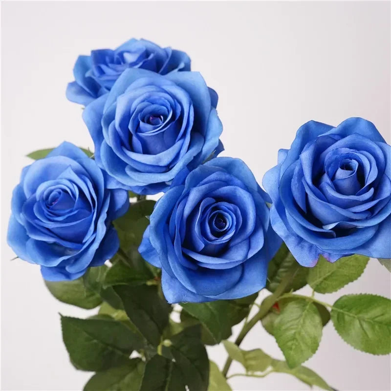 Realistic artificial rose branch for elegant decoration