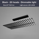 LED designer chandelier in Bilbao light rod