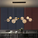 Nordic LED pendant light clear glass globe for bar restaurant