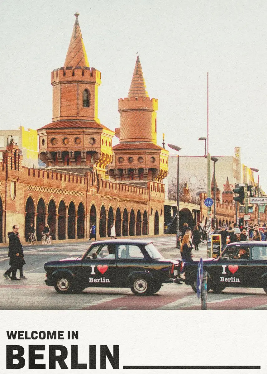 affiche artistique des villes allemandes pour décoration intérieure
