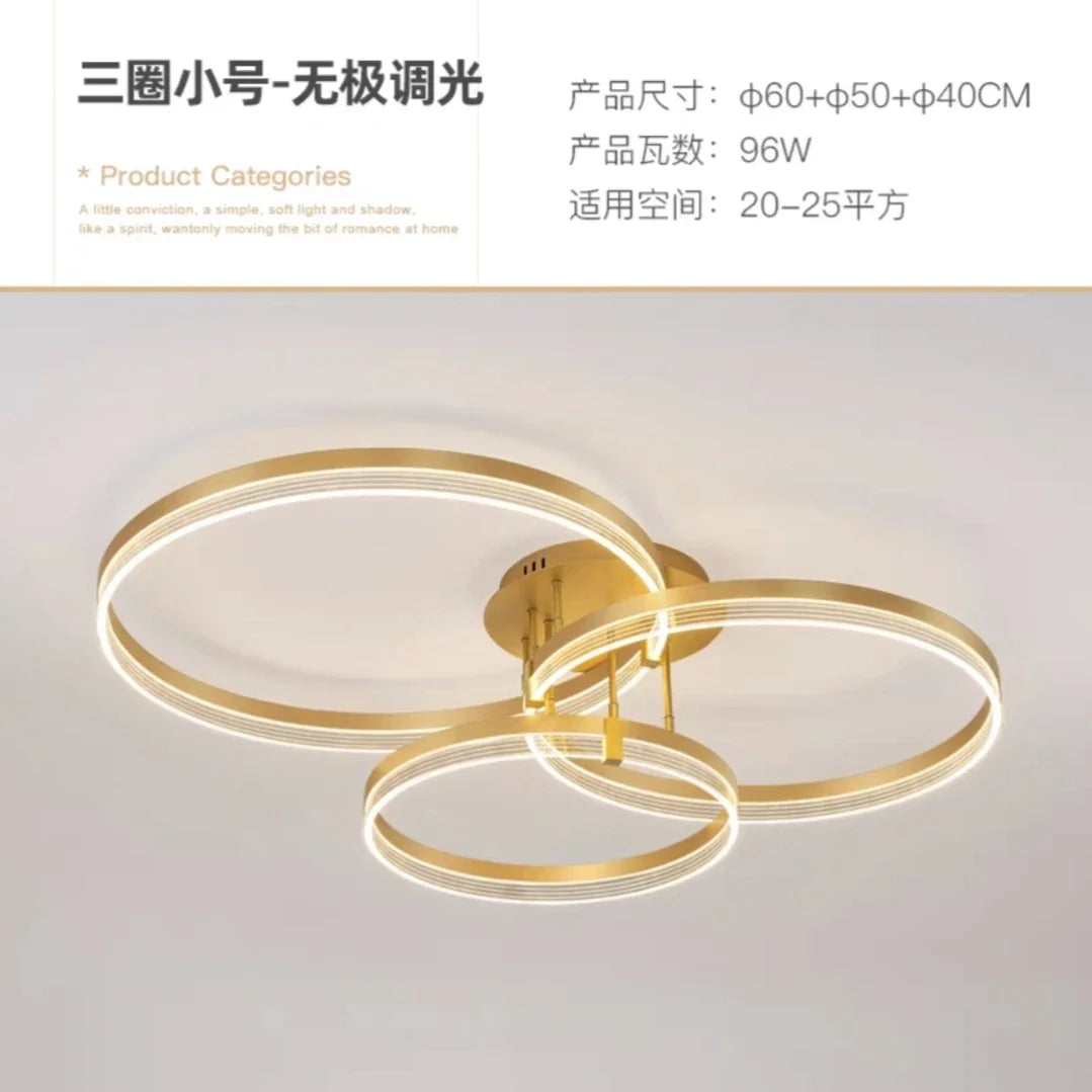 Modern LED ceiling light with remote control and sleek, elegant design - vue 3 sur 14