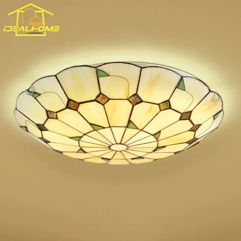 Vintage glass ceiling light for retro interior decor