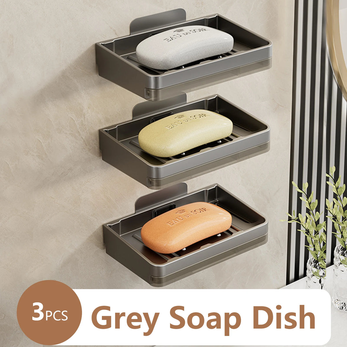 wall mount for soap dish and bathroom accessories - vue 8 sur 14