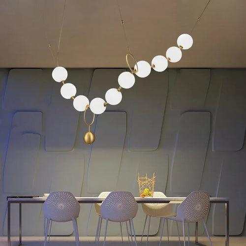Nordic acrylic LED chandelier for home decor - vue 3 sur 10