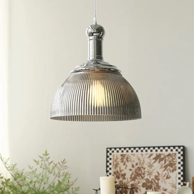 Vintage glass chandelier for retro and elegant decor
