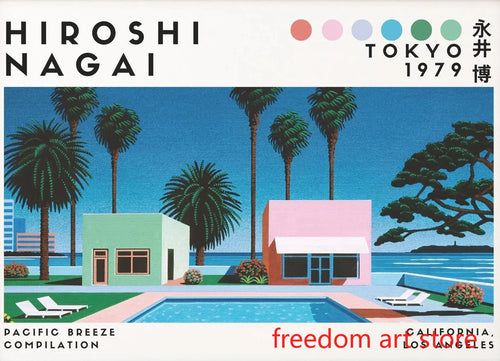Vintage Japanese 80s art posters by Hiroshi Nagai