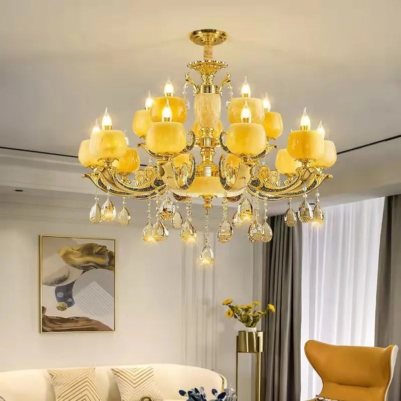 Modern zinc alloy chandelier with retro style for a warm atmosphere
