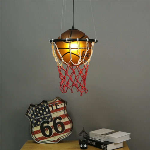 Modern basketball LED pendant light - vue 2 sur 8