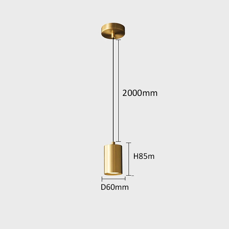 Minimalist nordic copper bedside lamp with elegant design