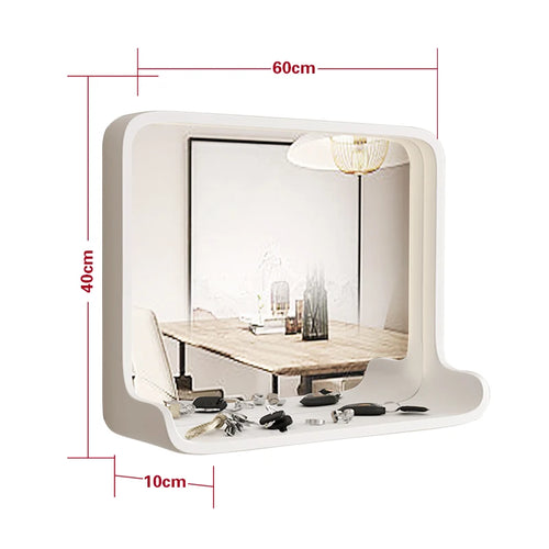 Solid wood mirror with LED lighting and wall mounting - vue 12 sur 29