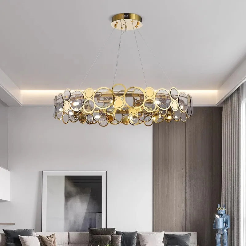 Luxury modern LED chandelier for indoor lighting