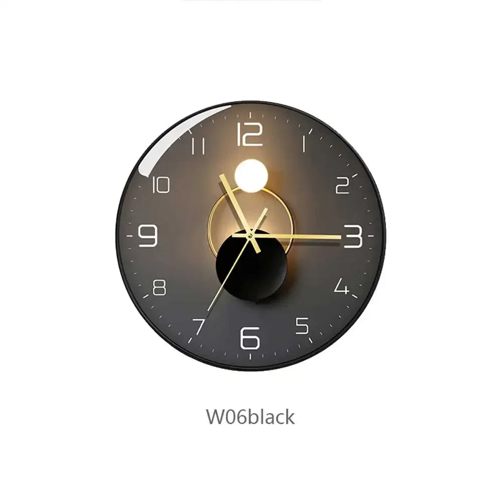 creative modern design glass wall clock for home decor - vue 14 sur 18