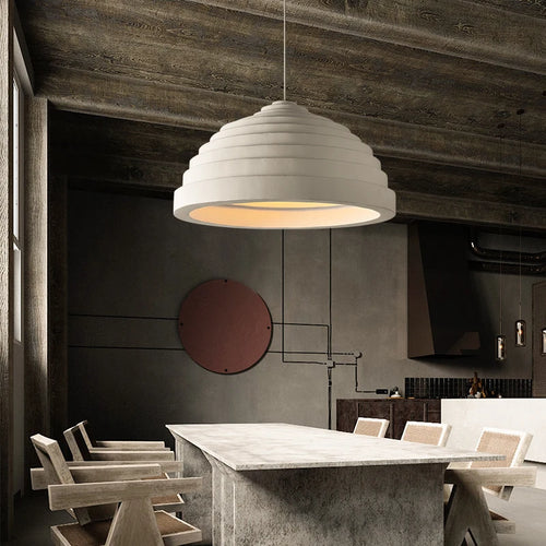 Minimalist Nordic wabi-sabi LED pendant light - vue 2 sur 13