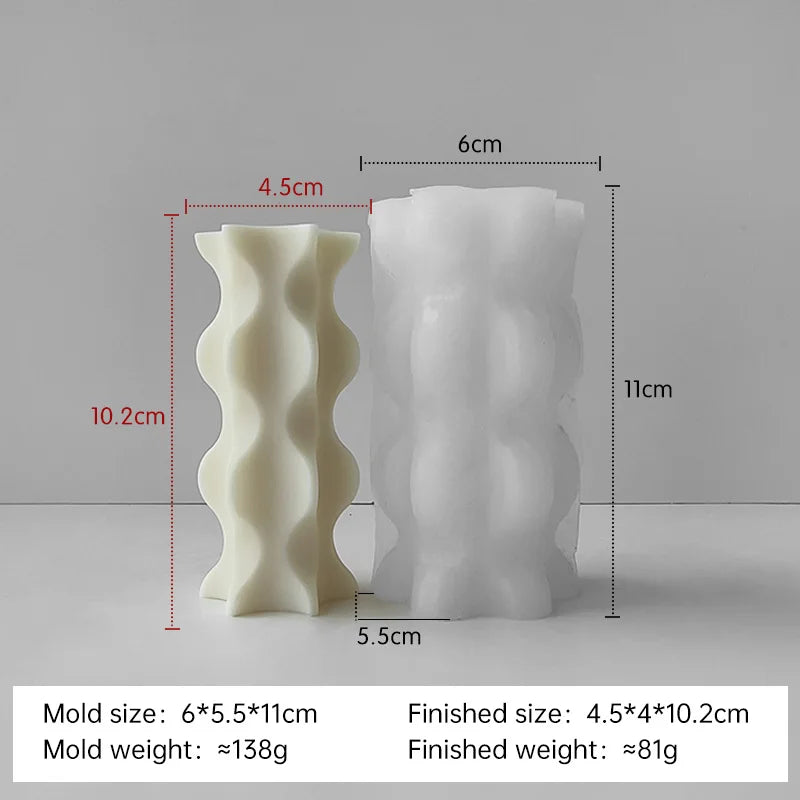 cylindrical aromatic candle silicone mold for resin and plaster - vue 9 sur 20