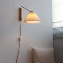 Copper wall lamp with switch and rotating LED light