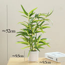 Artificial potted bamboo and monstera plant for home and office decor