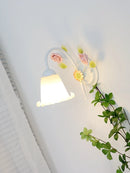 Modern floral wall light for warm decorative lighting