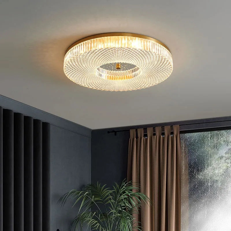 Modern LED ceiling light with creative acrylic design for indoor use