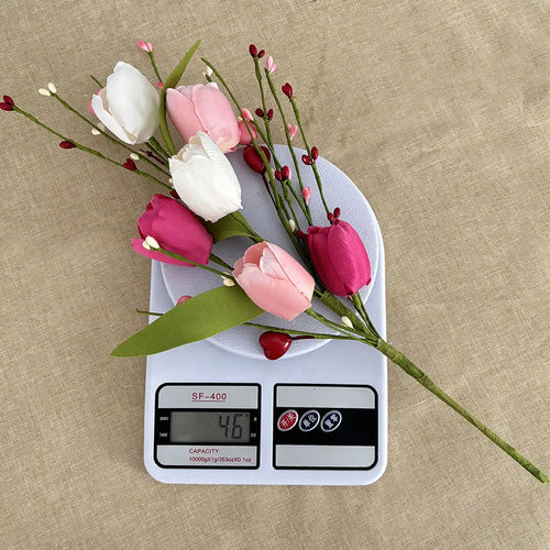 Artificial tulip floral decoration for Valentine's Day - vue 3 sur 12