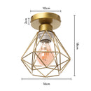 Rustic industrial vintage metal flush mount ceiling light for creative interiors