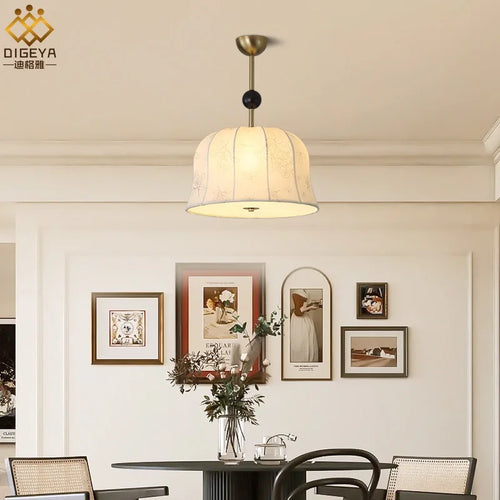 Nordic fabric pendant light for modern lighting - vue 5 sur 9