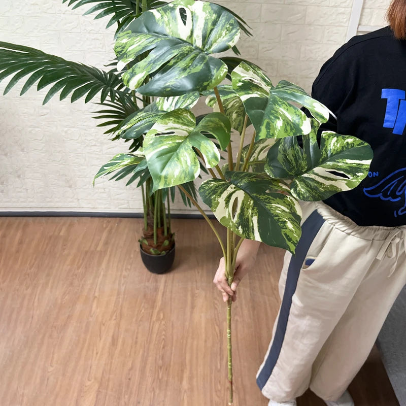 Large artificial monstera plants for indoor and outdoor decor