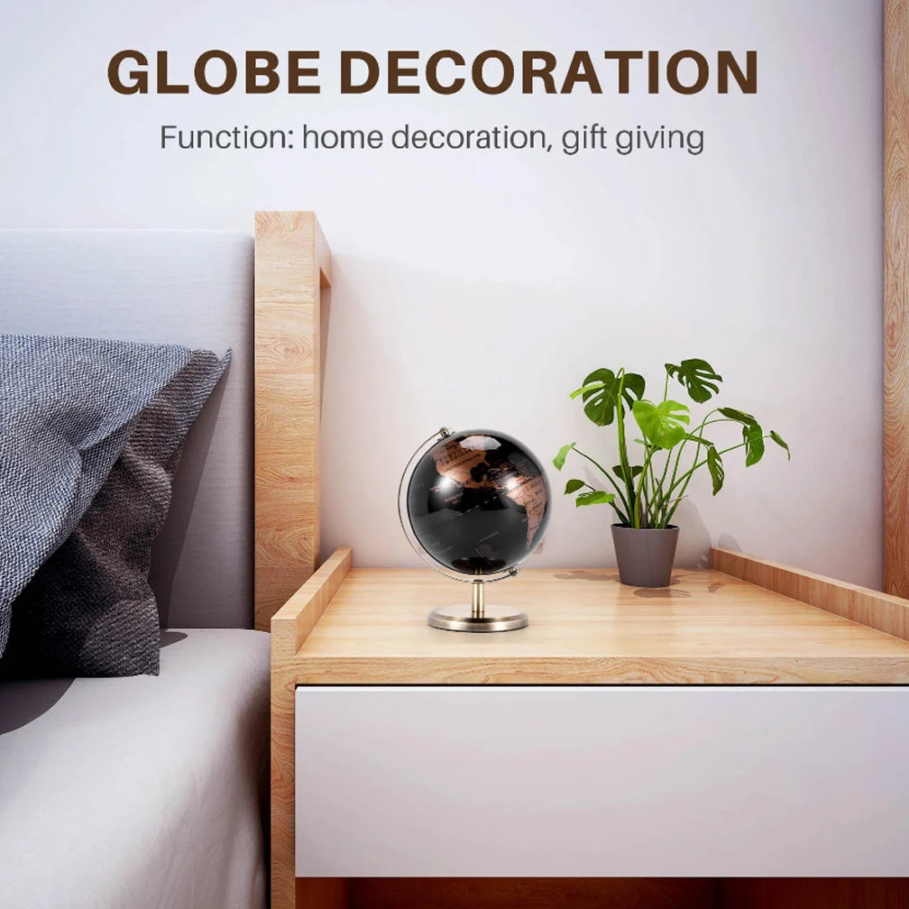 retro world globe map for educational decoration