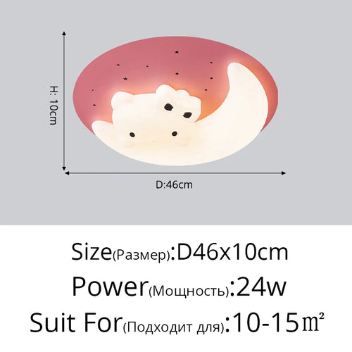 Nordic design LED bunny ceiling light decorative indoor fixture - vue 15 sur 18