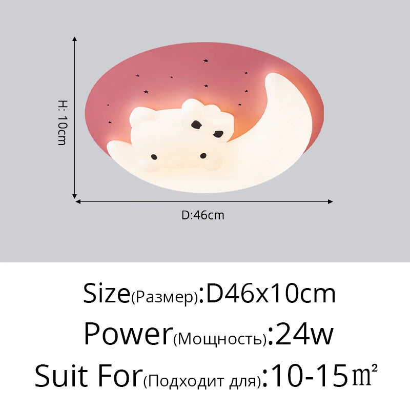 Nordic design LED bunny ceiling light decorative indoor fixture - vue 15 sur 18