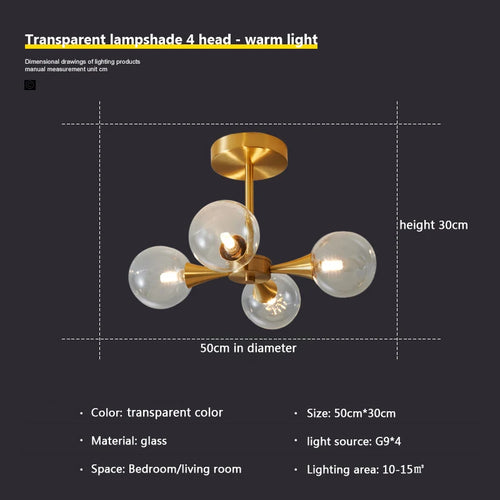 lustre moderne en verre pour un éclairage décoratif intérieur - vue 16 sur 24