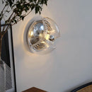 Bauhaus glass ceiling light with modern water ripple LED