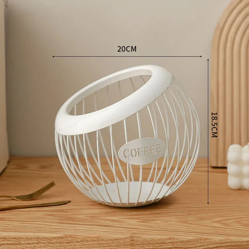 Elegant metal fruit basket for storage and decoration