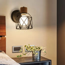 Vintage loft style wooden wall light modern indoor lighting