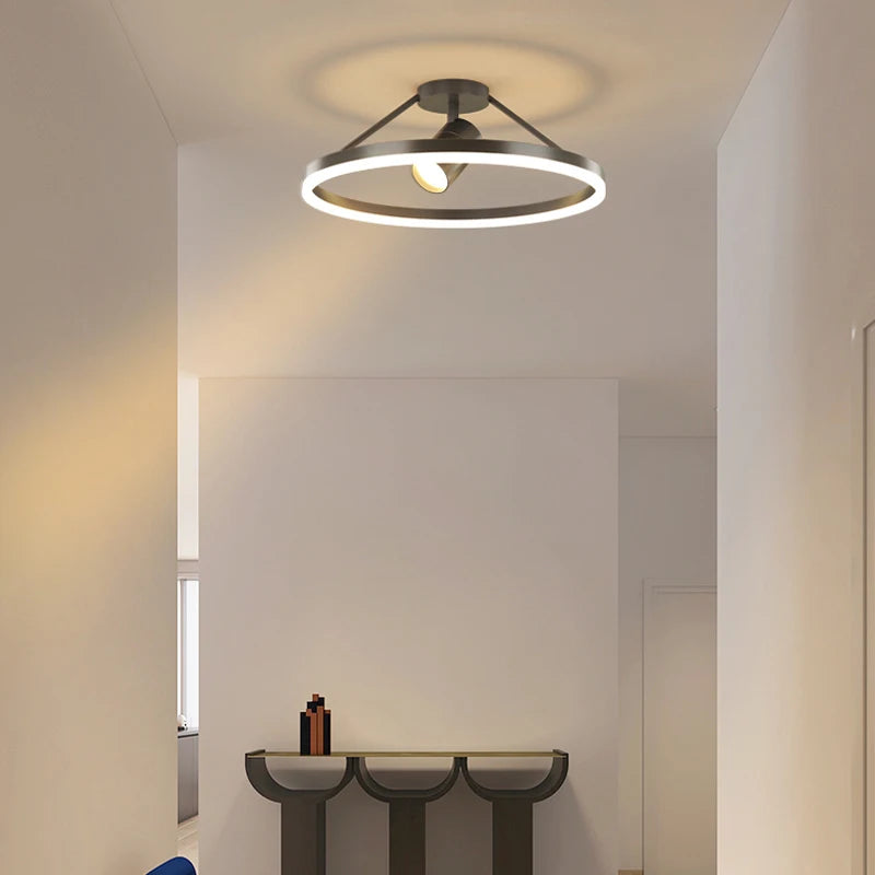Modern minimalist ceiling light with nordic round spotlight