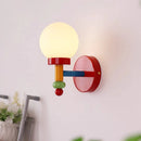 Milky glass wall lights for children's room