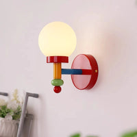 Milky glass wall lights for children's room