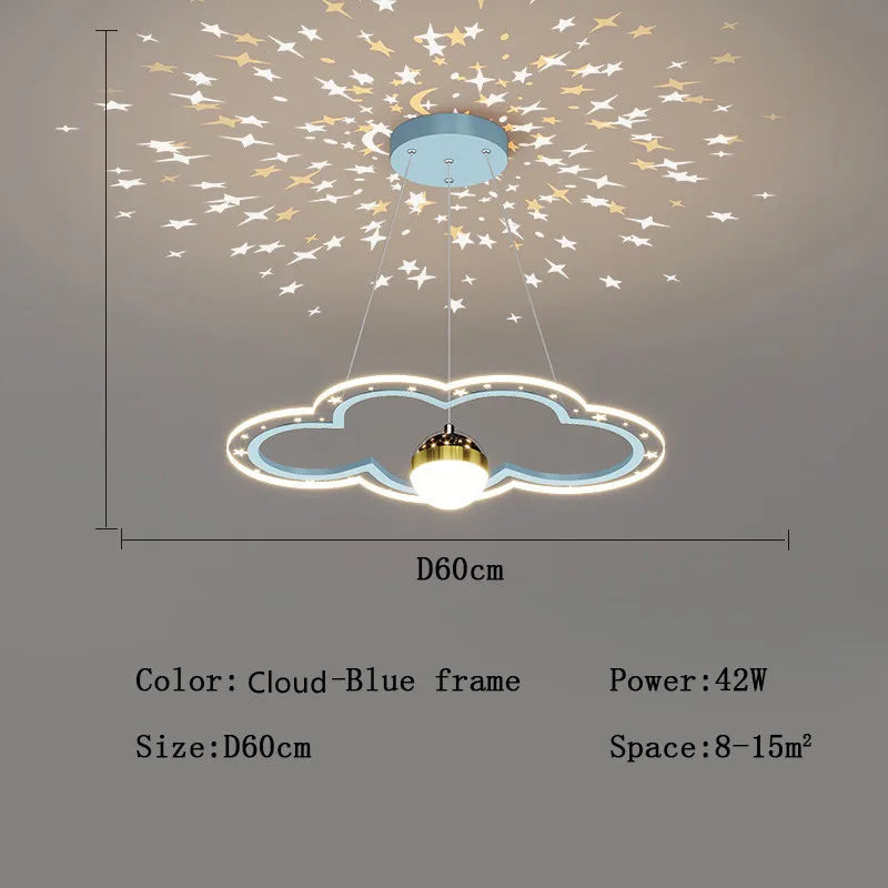 Creative luminous star chandelier for children's room - vue 10 sur 21