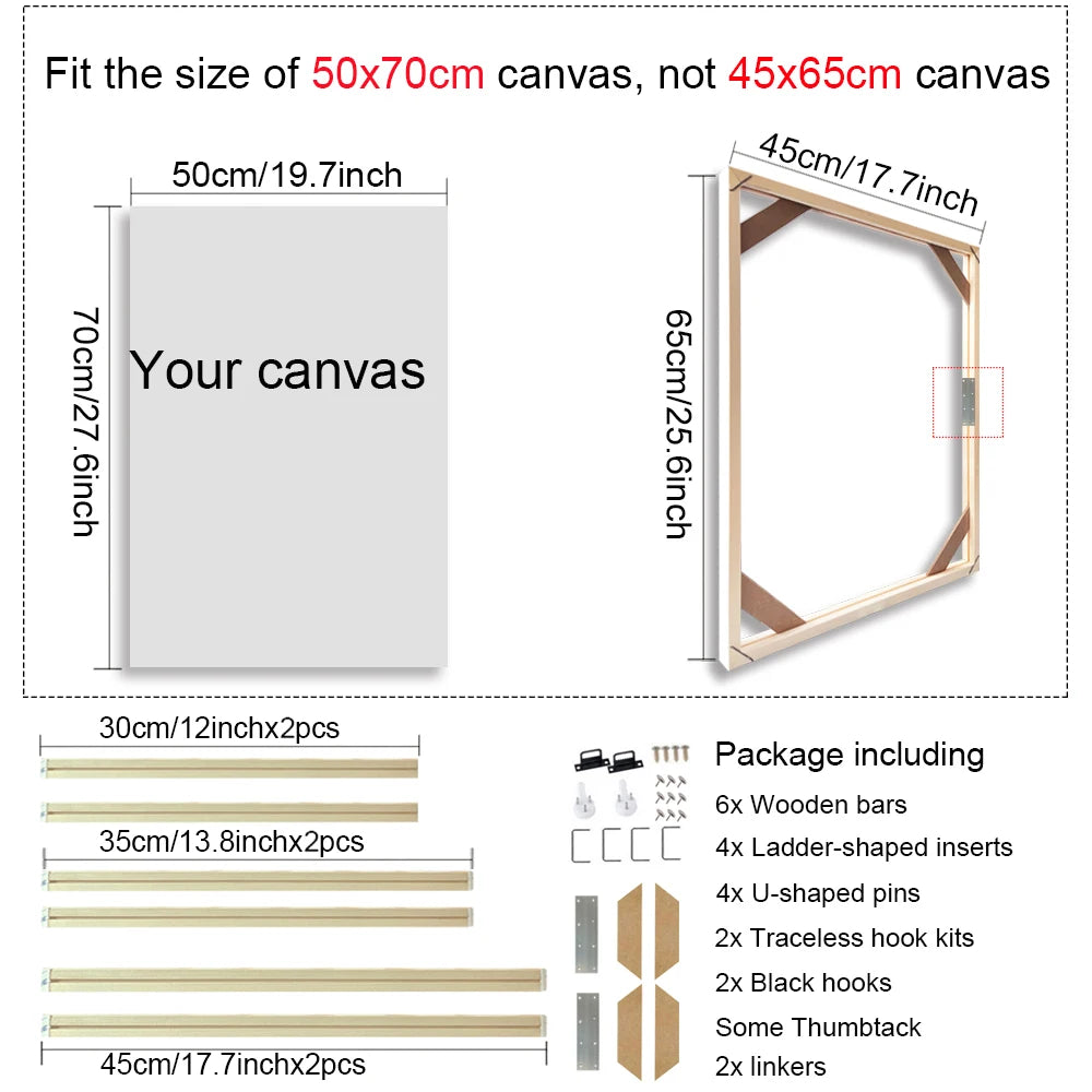 Wooden wall frame for canvases and decorative paintings - vue 14 sur 30