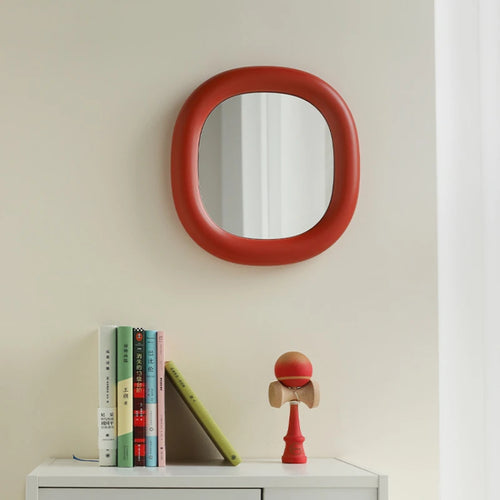 cute round decorative mirrors for makeup hanging handheld - vue 5 sur 8
