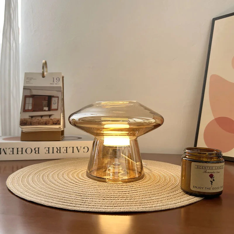Creative UFO LED bedside lamp with dimmer