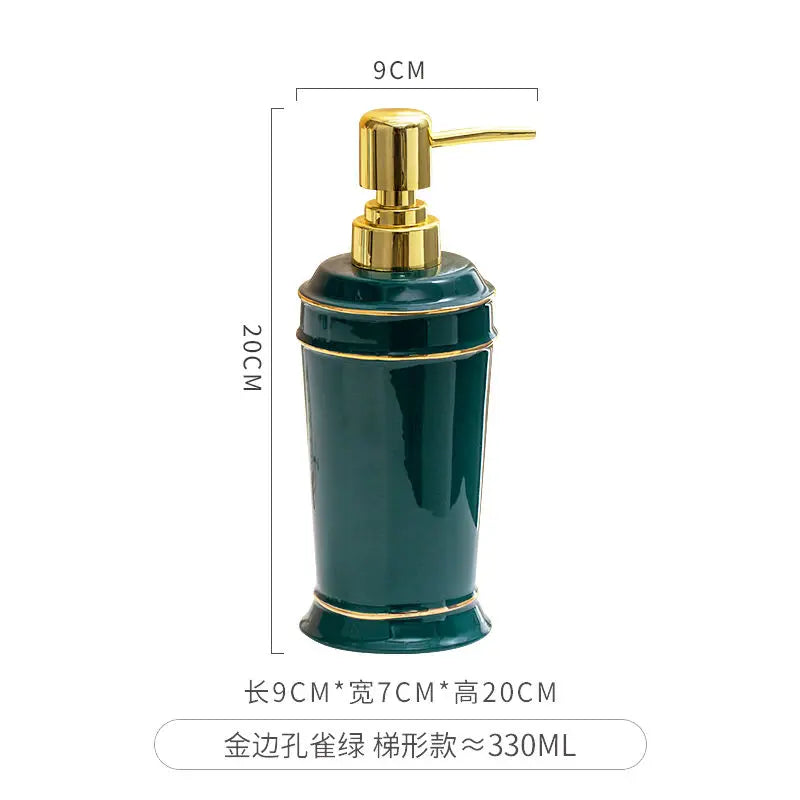 ceramic soap dispenser for shower gel and disinfectant - vue 13 sur 30