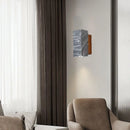 Marble and wood art deco wall light for elegant interiors