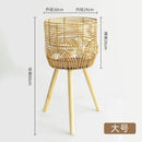 Nordic weaving rattan flower stand, practical and aesthetic