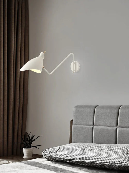 Adjustable long arm creative LED wall light - vue 4 sur 11